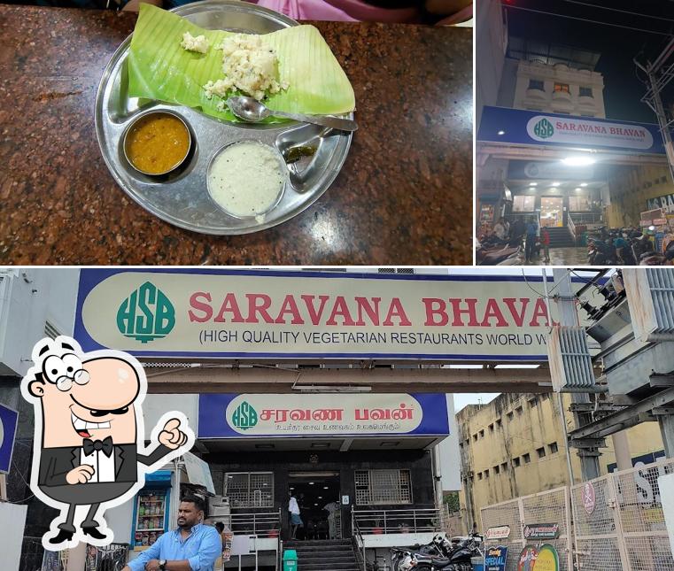 Saravana Bhavan is distinguished by exterior and food