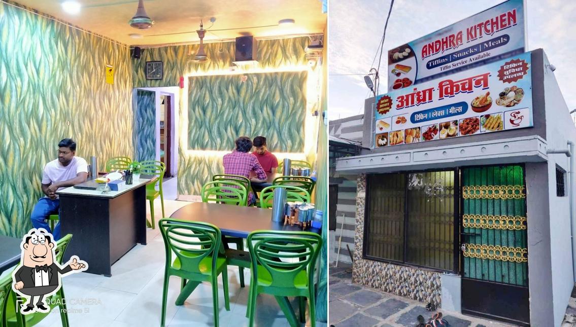 Take a seat at one of the tables at Andhra Kitchen