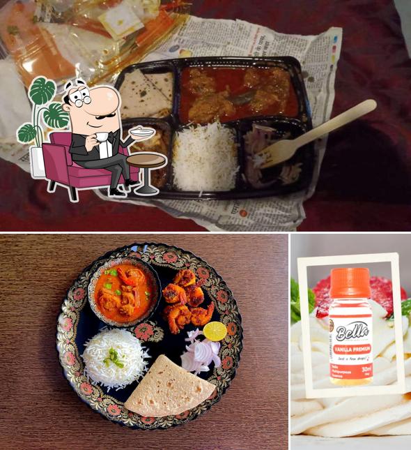 Among various things one can find interior and food at House Of Flavours