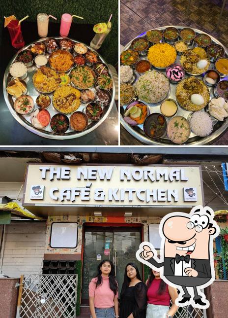 Take a seat at one of the tables at The New Normal Cafe & Kitchen