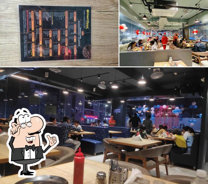 The interior of Octant Pizza Gotri