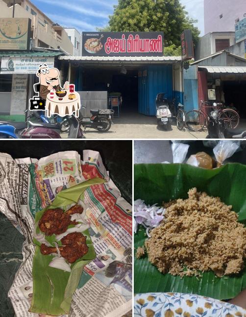 Check out the picture displaying food and exterior at Ajay briyani