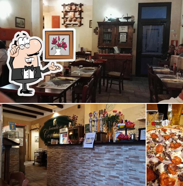 La foto della interni e cibo di Locanda Del Contadino