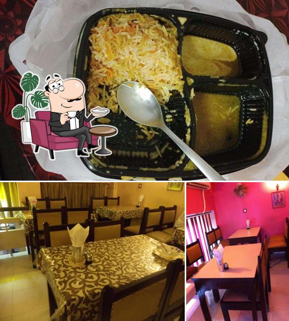The image of interior and food at Aahar