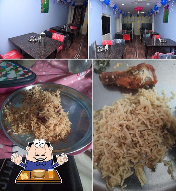 Among different things one can find food and interior at Kamaal Biryani House