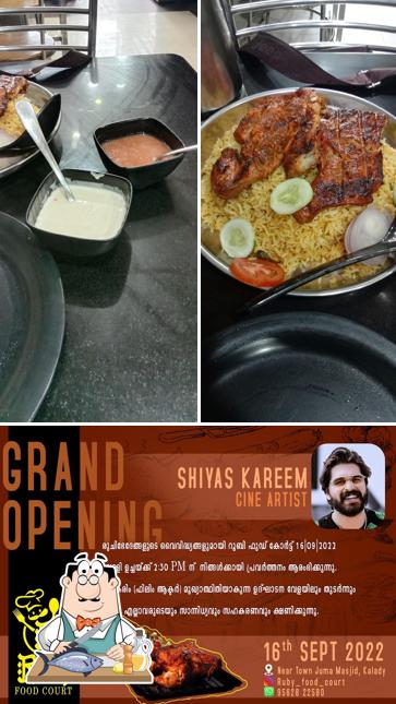 Grilled salmon at Ruby food court