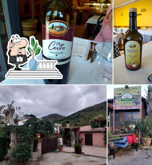 Questa è la immagine che raffigura la esterno e bevanda di Trattoria Fratelli Borrello