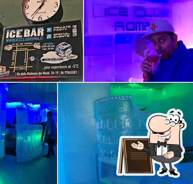 Puoi goderti l'aria fresca da seduto all'esterno di Ice Club Roma