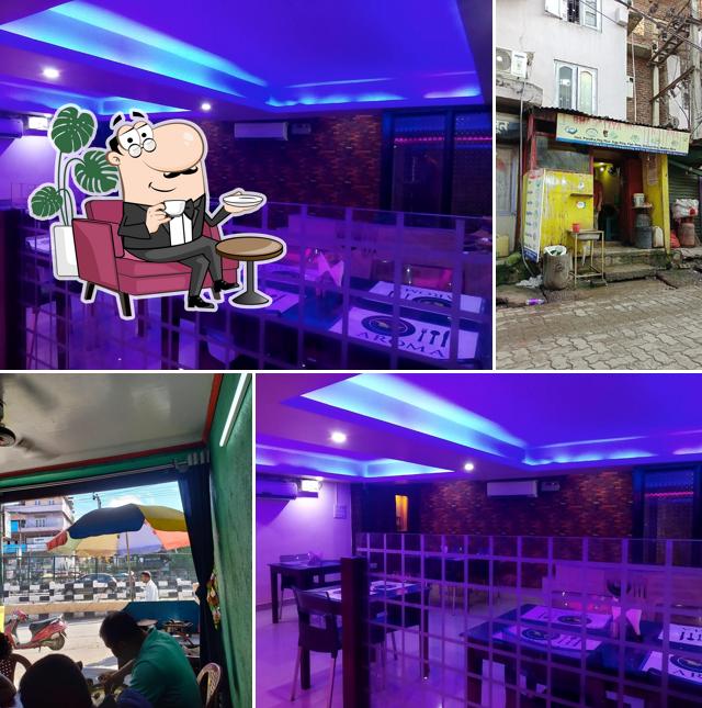 The interior of Aroma