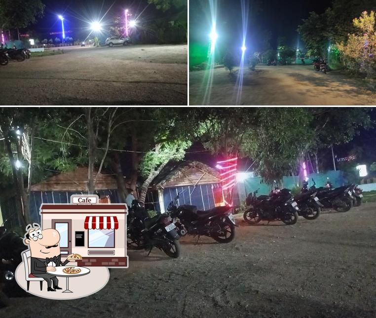 Enjoy the view at the outside area of Chowdary Family Dabha(18years old)