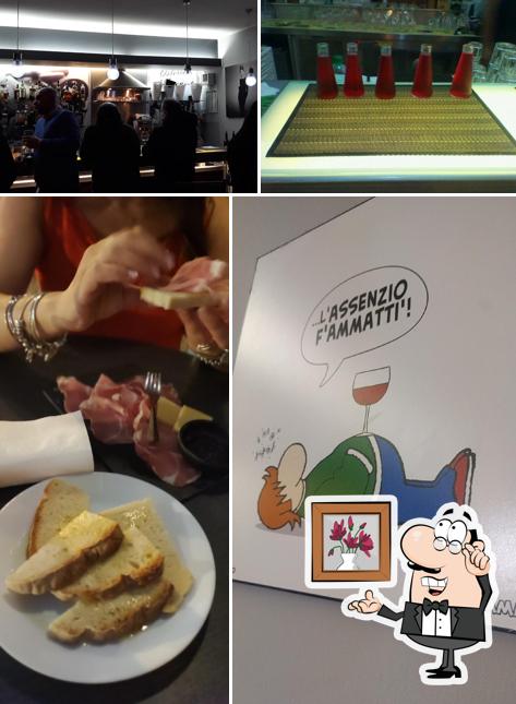 Gli interni di Osteria L'Assenzio