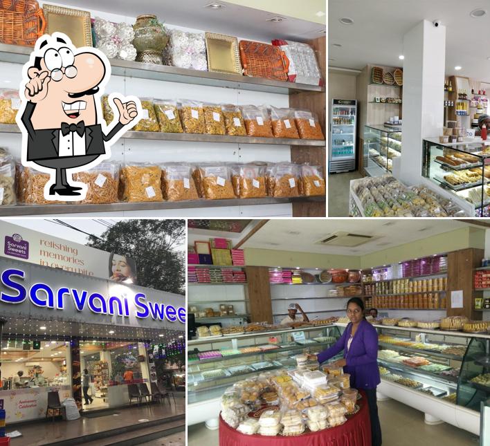 The interior of Sarvani Sweets