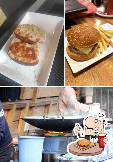 Get a burger at Sa-Ba Family Restaurant