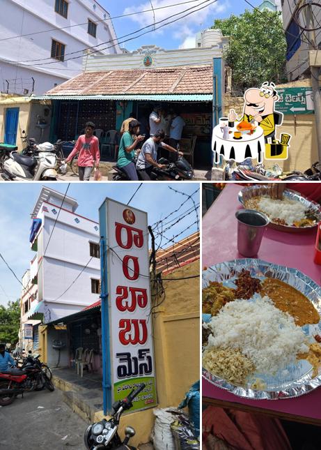 The photo of food and exterior at Rambabu Mess