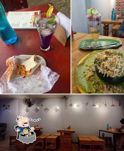 This is the picture displaying food and interior at SOW CAFE