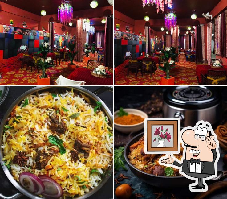 This is the photo depicting interior and food at The Nirwana's Biryani House