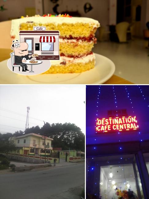 The photo of Cafe Central’s exterior and food