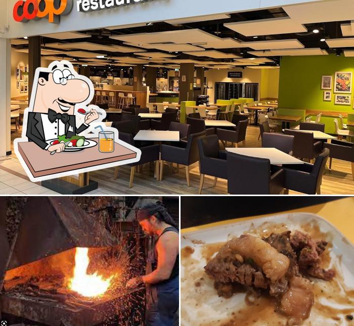 Dai un’occhiata alla foto che raffigura la cibo e interni di Coop Restaurant Ecublens