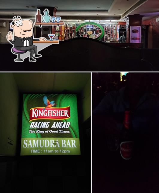 Among different things one can find interior and beer at Samuthra Bar