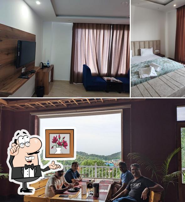 Take a seat at one of the tables at Hotel Moonglade, Dalhousie