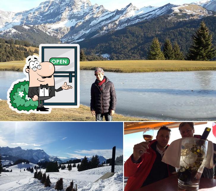 Tra le diverse cose da Restaurant du Golf - Villars-sur-Ollon si possono trovare la esterno e interni