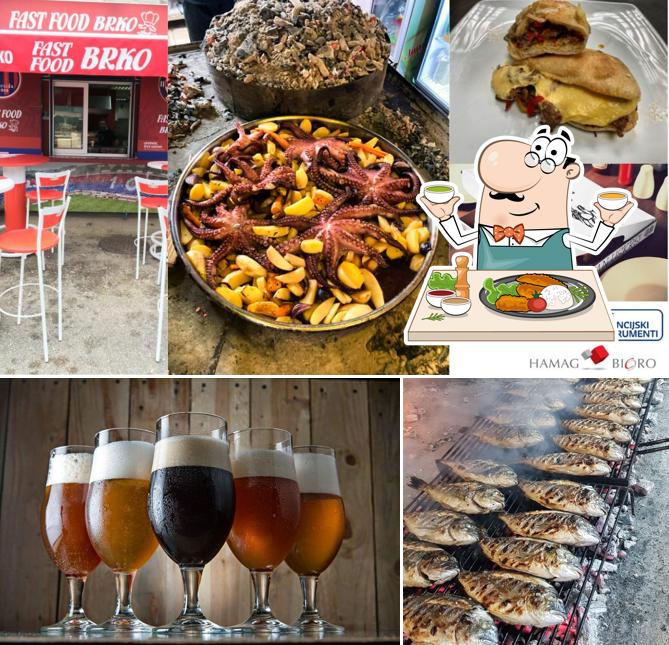 Tra le varie cose da Fast food Brko si possono trovare la cibo e birra