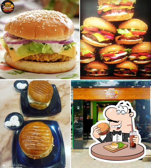 Hamburger at Krishna Grill House