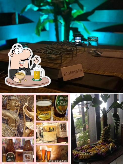 Puoi goderti un rinfrescante bicchiere di birra chiara o scura