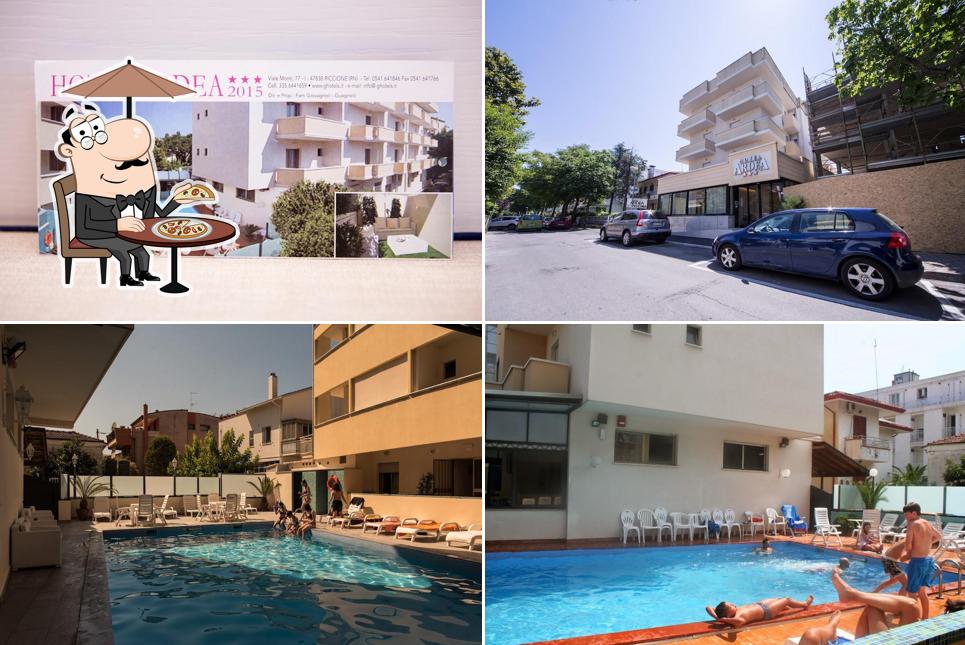 Puoi goderti l'aria fresca da seduto all'esterno di Hotel Ardea