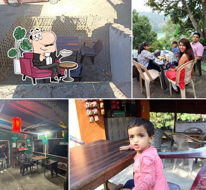 The interior of Jharna Restaurant