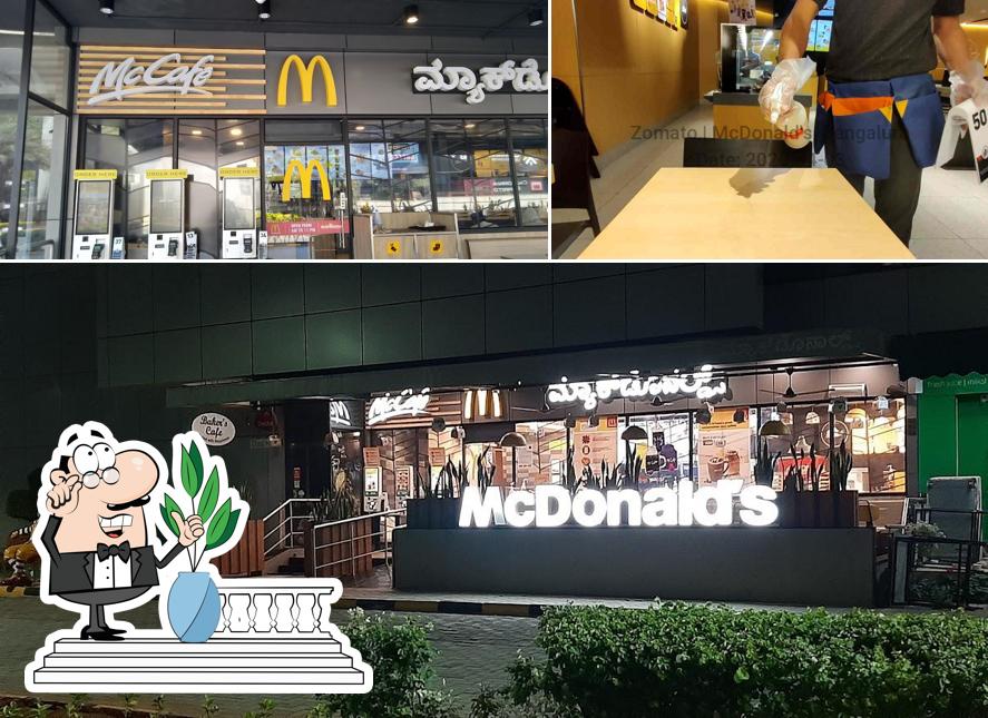 This is the picture showing exterior and interior at McDonald's