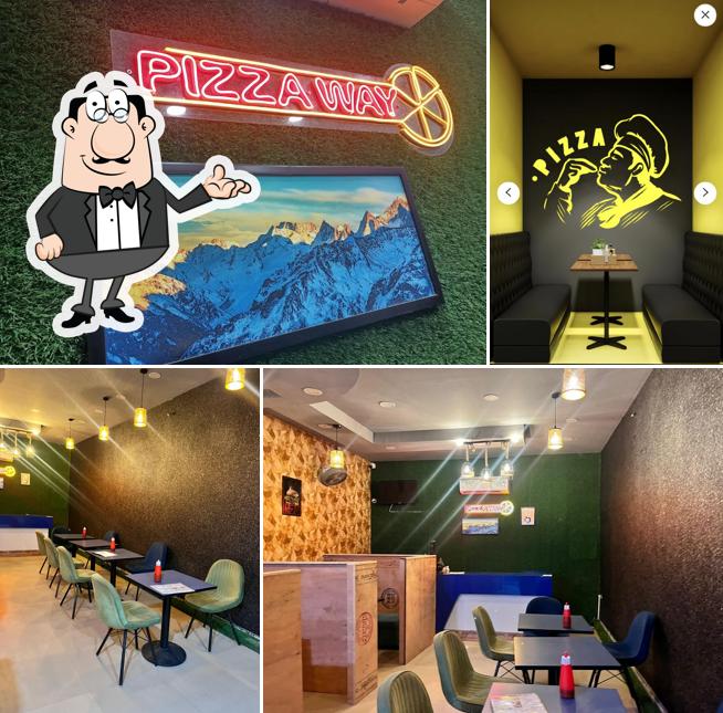 The interior of pizza way