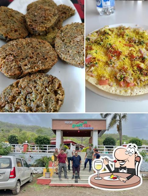 Among various things one can find food and exterior at Greendale Restaurant