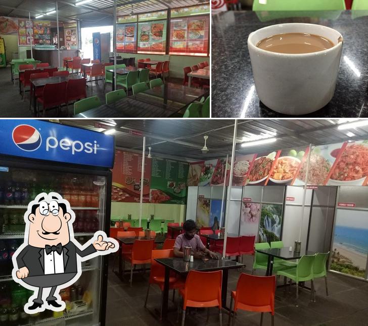 Check out the image depicting interior and beverage at Hotel Malabar Family Restaurant