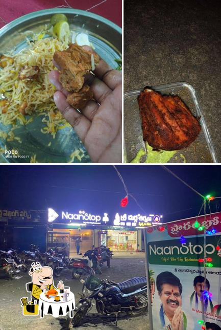 The image of food and exterior at Naanstop Restaurant