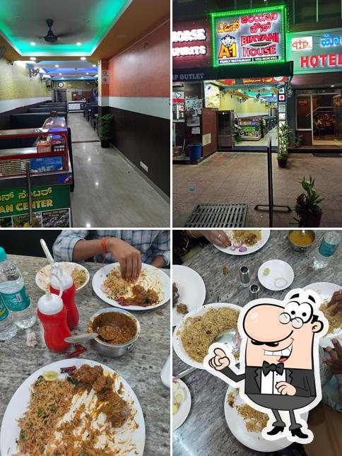 The interior of A1 biryani house