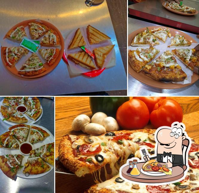 Try out pizza at Cafe Cream Corner