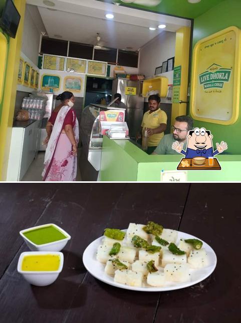 Food at Milan's live dhokla &masala chhas