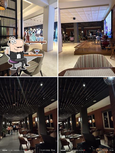 The interior of Grains Pure Veg by Udaan Himalayan, Darjeeling