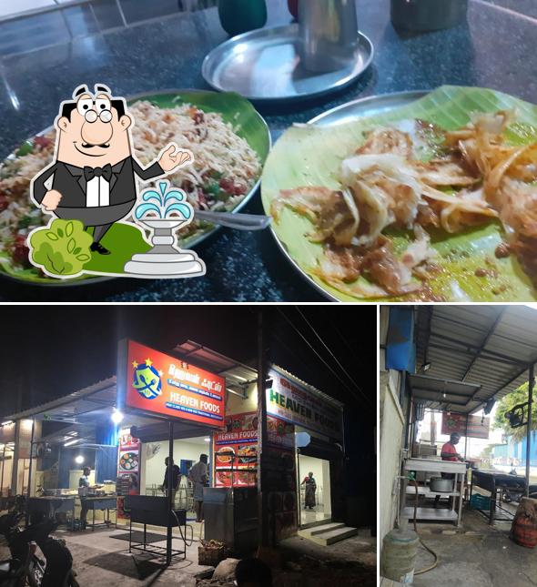 Check out the photo displaying exterior and food at Heaven Foods