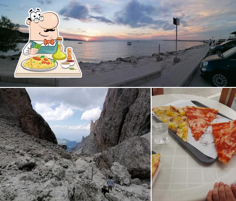 La cibo e esterno del ristorante