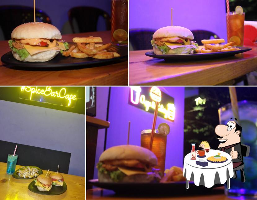 Try out a burger at Spice Bar Cafe and Eatery