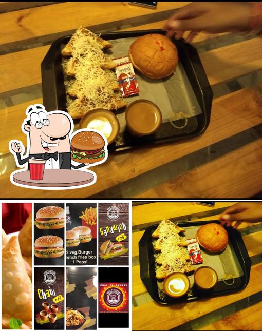 Get a burger at CHAI PE CHUSKI VAPI