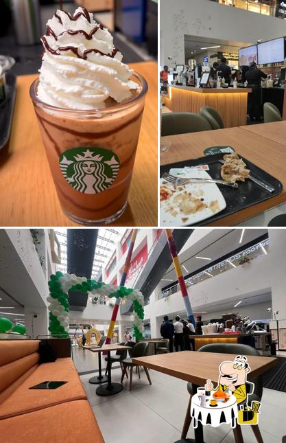 Among various things one can find food and interior at Starbucks