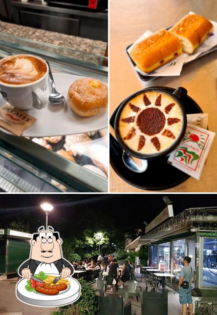 Tra le diverse cose da Bar i giardinetti di alessandri diego piazza regina elena snc si possono trovare la cibo e interni