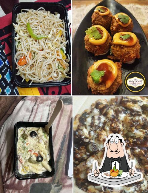 Food at Helly & Chilly Cafe
