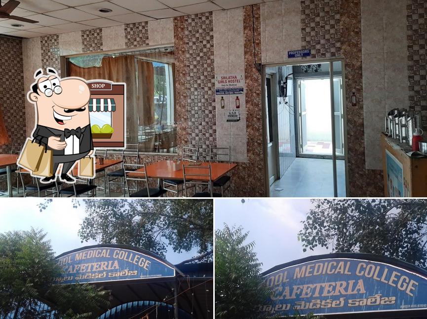 Check out the image depicting exterior and interior at Kurnool Medical College Cafeteria