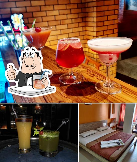 The photo of drink and interior at Hotel Vivek