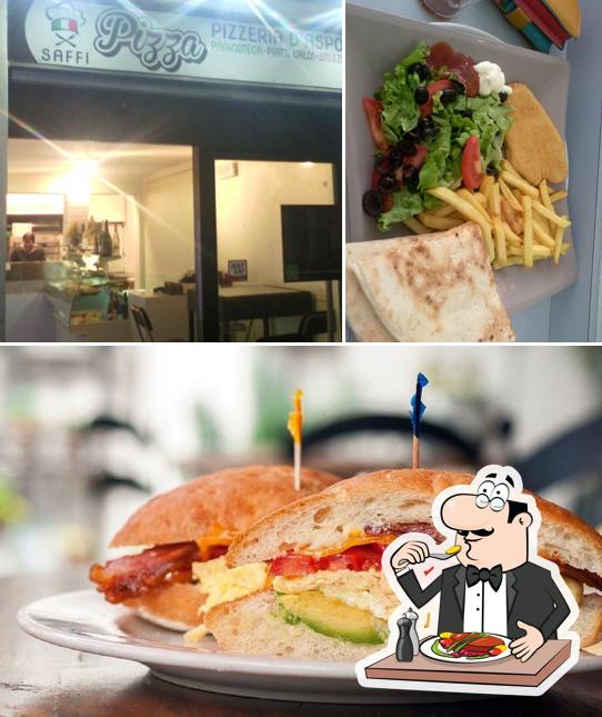 Tra le diverse cose da Pizza Saffi Parma si possono trovare la cibo e interni