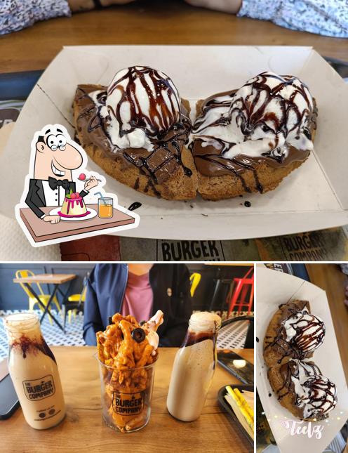 The Burger company serves a number of sweet dishes